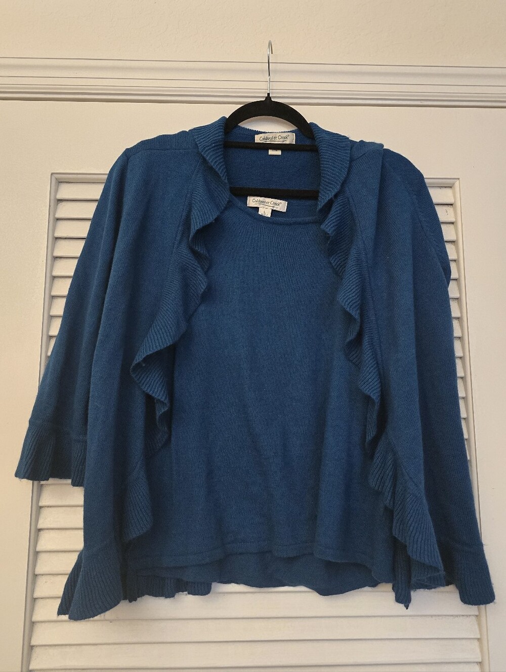 Coldwater Creek Tank & Cardigan Set Angora Rabbit Hair Blend Size Large